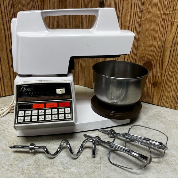 WORKING Vintage Oster Electronic Touch Control Kitchen Center 16 Speed Mixer